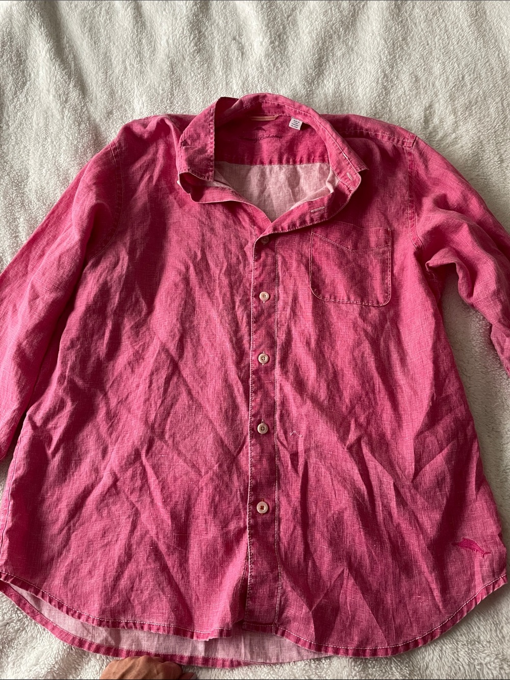 Tommy Bahama Men's Fuchsia Long-Sleeve Button-Down Shirt